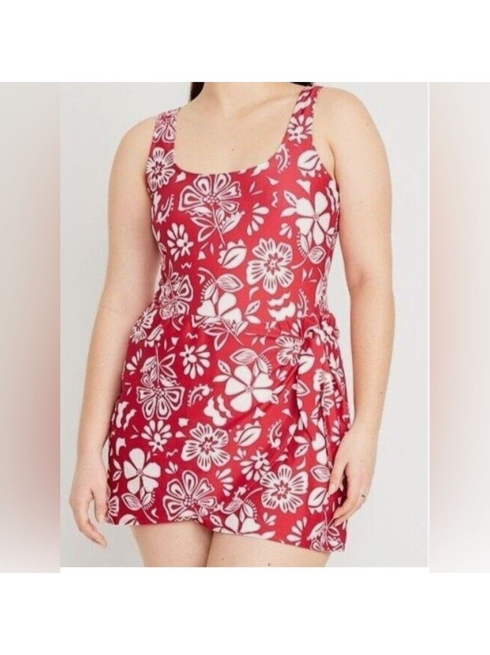Old Navy One Piece Hawaii Hawaiian Print Swimsuit Summer Vacation Swim Dress XS - Picture 5 of 7